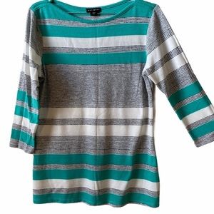 Metaphor striped boat neck shirt